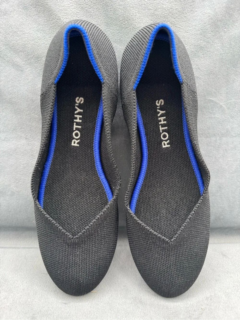 Rothy’s The Flat Ballet Flats Women’s Size 7.5 Black Round Toe Knit - Picture 11 of 14